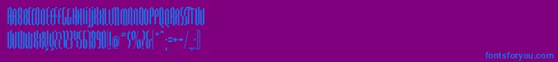 Quasariall-fontti – siniset fontit violetilla taustalla
