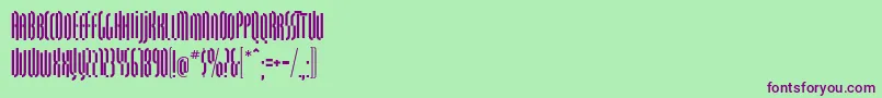Quasariall Font – Purple Fonts on Green Background