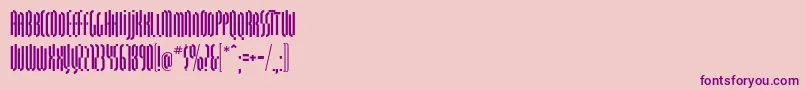 Fonte Quasariall – fontes roxas em um fundo rosa