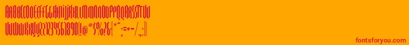 Quasariall Font – Red Fonts on Orange Background