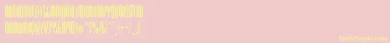 Quasariall Font – Yellow Fonts on Pink Background