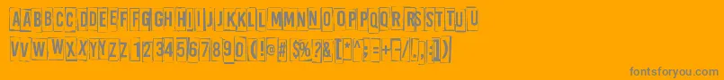 ABoxFor2-Schriftart – Graue Schriften auf orangefarbenem Hintergrund