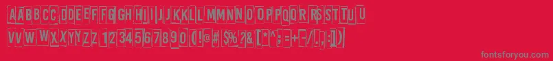 ABoxFor2 Font – Gray Fonts on Red Background