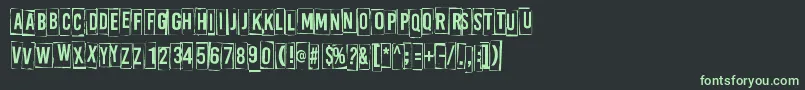 ABoxFor2 Font – Green Fonts on Black Background