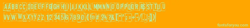 ABoxFor2 Font – Green Fonts on Orange Background