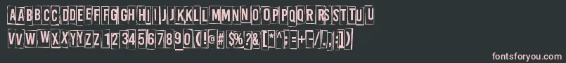 ABoxFor2 Font – Pink Fonts on Black Background