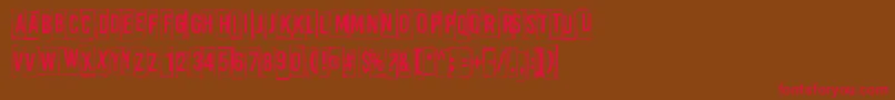 ABoxFor2 Font – Red Fonts on Brown Background