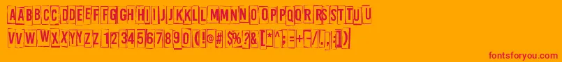 ABoxFor2 Font – Red Fonts on Orange Background