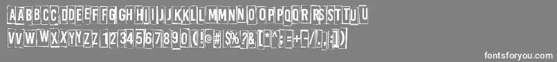 ABoxFor2 Font – White Fonts on Gray Background