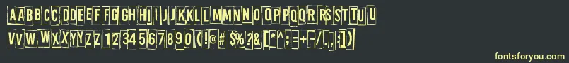 ABoxFor2 Font – Yellow Fonts on Black Background