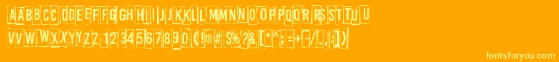 Шрифт ABoxFor2 – жёлтые шрифты на оранжевом фоне