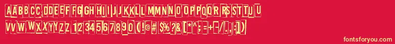 ABoxFor2 Font – Yellow Fonts on Red Background
