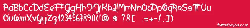 DustBlast Font – White Fonts on Red Background