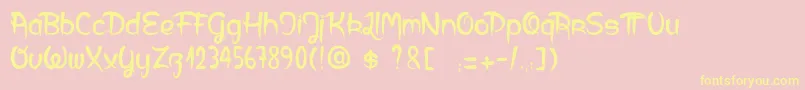 DustBlast Font – Yellow Fonts on Pink Background