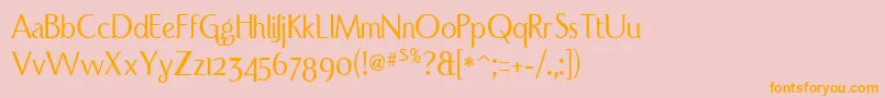 PortCredit Font – Orange Fonts on Pink Background