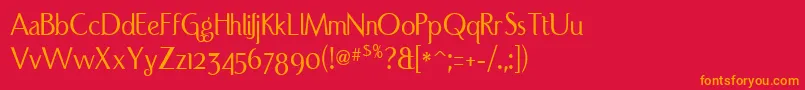 PortCredit Font – Orange Fonts on Red Background