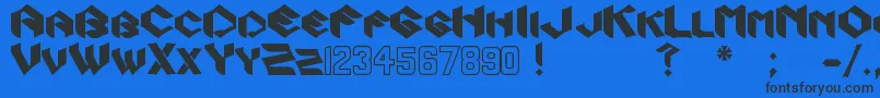 Zook Font – Black Fonts on Blue Background