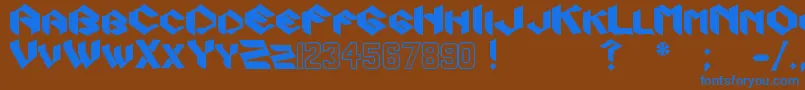 Zook Font – Blue Fonts on Brown Background