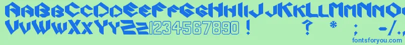 Zook Font – Blue Fonts on Green Background