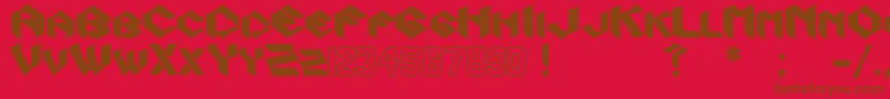 Zook Font – Brown Fonts on Red Background