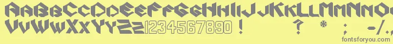 Zook Font – Gray Fonts on Yellow Background