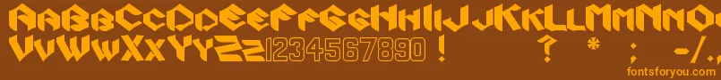 Zook Font – Orange Fonts on Brown Background