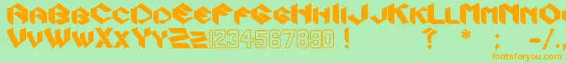 Zook Font – Orange Fonts on Green Background
