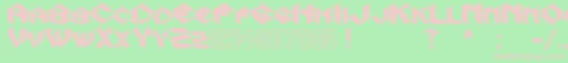 Zook Font – Pink Fonts on Green Background