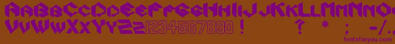Zook Font – Purple Fonts on Brown Background