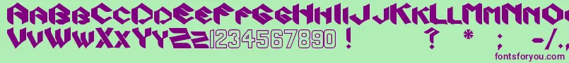 Zook Font – Purple Fonts on Green Background