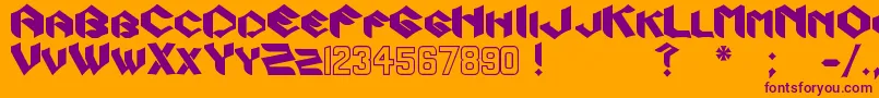 Zook Font – Purple Fonts on Orange Background