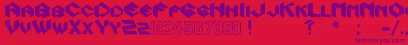 Zook Font – Purple Fonts on Red Background