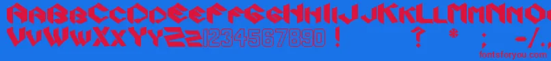 Zook Font – Red Fonts on Blue Background