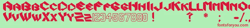 Zook Font – Red Fonts on Green Background