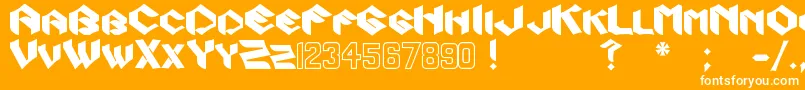 Zook Font – White Fonts on Orange Background