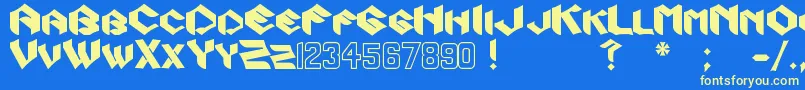 Zook Font – Yellow Fonts on Blue Background