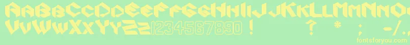 Zook Font – Yellow Fonts on Green Background