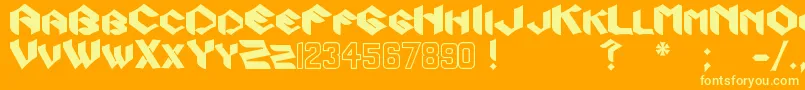 Zook Font – Yellow Fonts on Orange Background