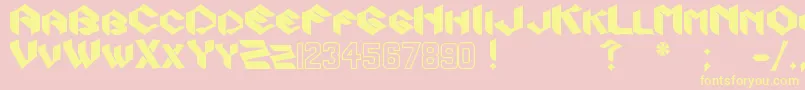 Zook Font – Yellow Fonts on Pink Background