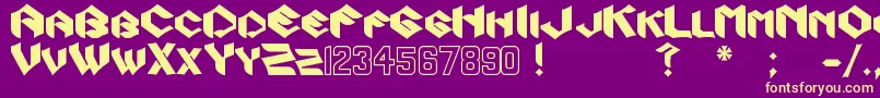Zook Font – Yellow Fonts on Purple Background