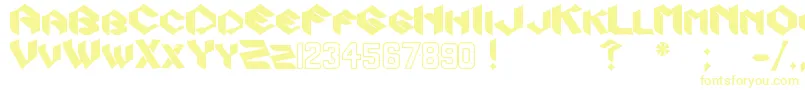 Zook Font – Yellow Fonts on White Background