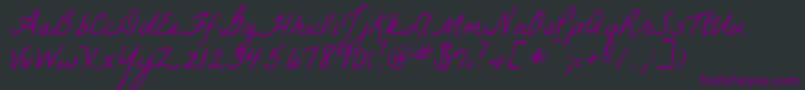 La Font – Purple Fonts on Black Background