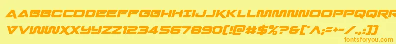 Quarkstormital Font – Orange Fonts on Yellow Background