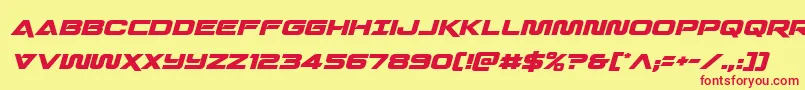 Quarkstormital Font – Red Fonts on Yellow Background