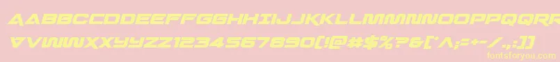 Quarkstormital Font – Yellow Fonts on Pink Background