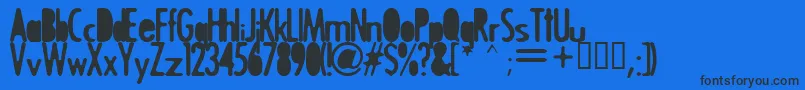 Trigger Font – Black Fonts on Blue Background