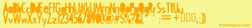 Trigger Font – Orange Fonts on Yellow Background