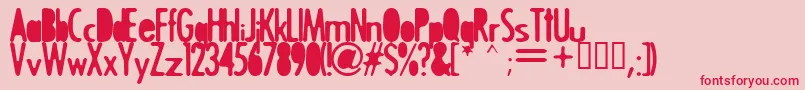 Trigger Font – Red Fonts on Pink Background