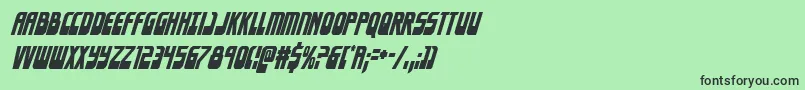 フォントEldebarancondital – 緑の背景に黒い文字