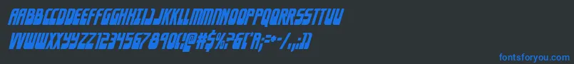 Eldebarancondital Font – Blue Fonts on Black Background